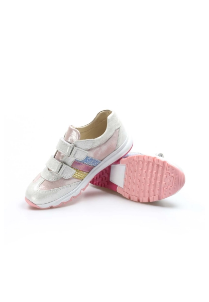 Epikoza Dışı Ve İçi Hakiki Deri Gümüş Pembe Unisex Çocuk Sneaker Spor Ayakkabı SS1600661005