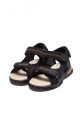 Epikoza Dışı Ve İçi Hakiki Deri Siyah Cırtcırtlı Unisex Çocuk Sandalet SS1657424311210