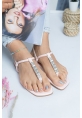 LQZ Shoes Fairy Pembe Rugan Sandalet