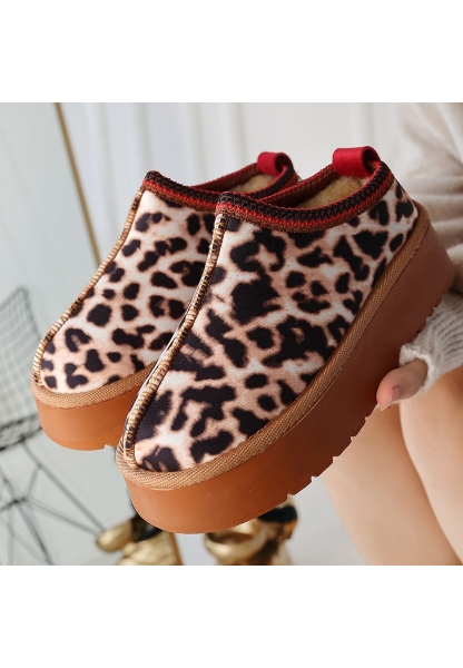 LQZ Shoes Mucy Leopar Süet Bot