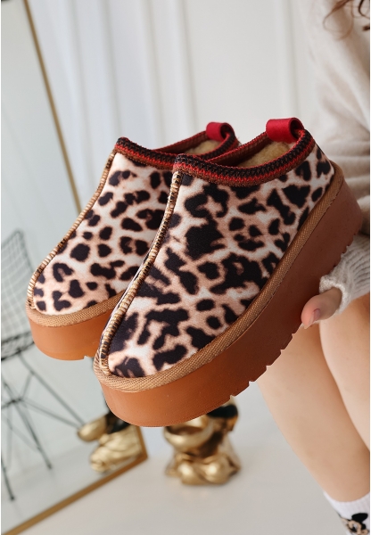 LQZ Shoes Mucy Leopar Süet Bot