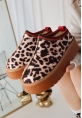 LQZ Shoes Mucy Leopar Süet Bot