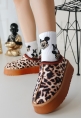 LQZ Shoes Mucy Leopar Süet Bot